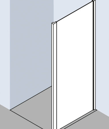 ALVA Juna Seitenwand 117-122/200cm, Silber HGL, ESG Clean