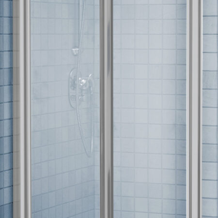 ALVA Sana Pendeltür 80/190cm Silber Matt, Glas ESG