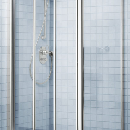 ALVA Sana Seitenwand 77,2-80/190cm Silber Matt, Glas ESG