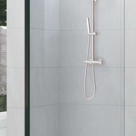 ALVA Spa 1.0 Freistehende Seitenwand 120/200cm, Glas ESG Clean, Schwarz Matt