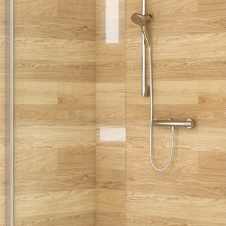 ALVA Viva 1.0 Freistehende Seitenw. 87,8-90,3/200cm, Silber Matt, ESG