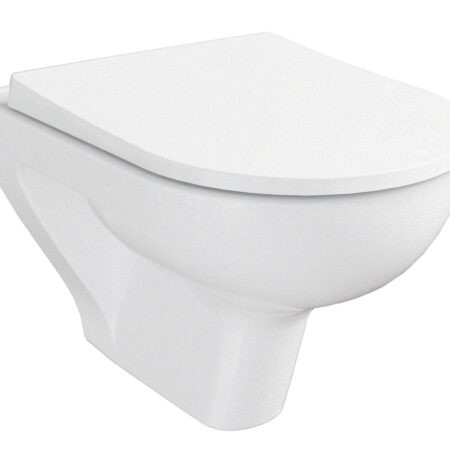 ALVA Amoa Wand-WC Tiefspüler geringe Ausladung, spülrandlos, Weiß