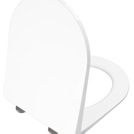 ALVA Aura WC-Sitz mit Absenkautom. Scharn. Edelstahl, f. AQKEAUWWCTRS, Weiß