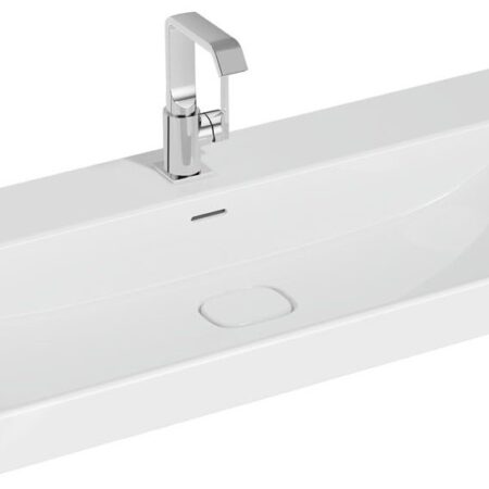 ALVA Aura Waschtisch 100x47cm inkl. Push-to-Close Ventil, Clean-Besch.,Weiß
