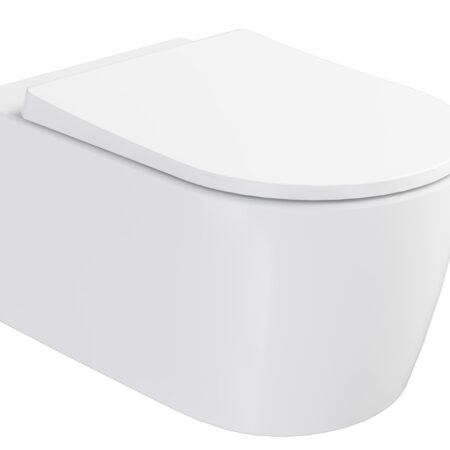 ALVA Aura Wand-WC Tiefspüler runde Form spülrandlos, Clean-Besch., Weiß