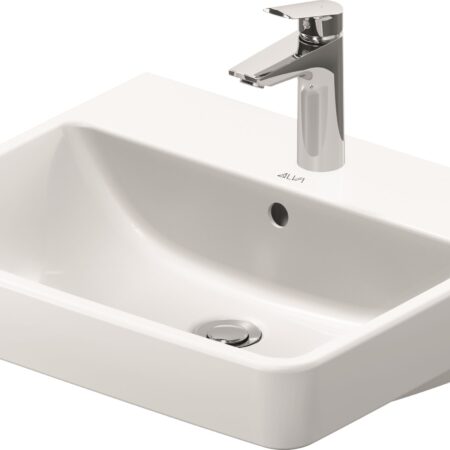 ALVA Juna Waschtisch 55x46cm mit Hahnloch, Weiß