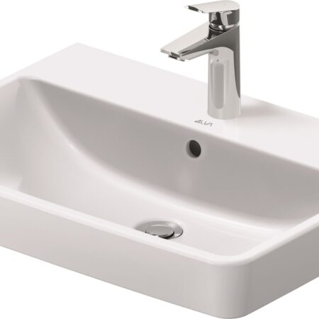 ALVA Juna Waschtisch 65x46cm mit Hahnloch, Weiß
