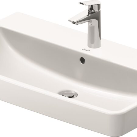 ALVA Juna Waschtisch 80x46cm mit Hahnloch, Weiß
