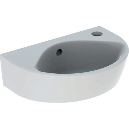 ALVA Prima Handwaschbecken 36x25cm geringe Ausladung, mit Hahnloch,Weiß