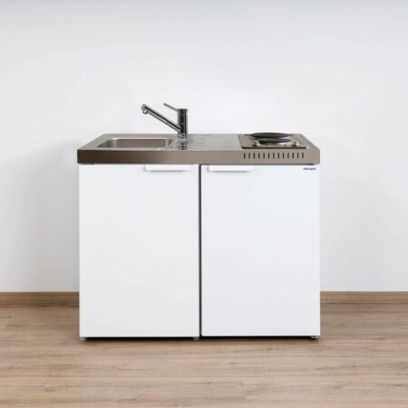 ALVA Sana 1.0 Miniküche Herdteil re. Becken li., 4*-Kühlschrank, 100x88x60cm