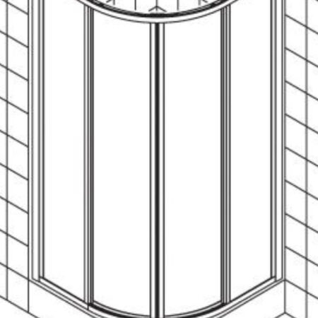 ALVA Una Runddusche m. Schiebetür 85,5-89/190cm, Silber, Kunststoffglas