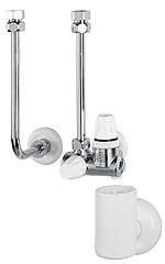 ALVA Una Speicheranschlussgarn. 1/2" für Aussen- u. Mittenmontage, Chrom