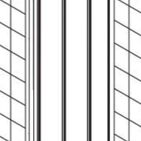 ALVA Una Schiebetür 3-teilig 84-91/190cm, Silber, Glas ESG Clean