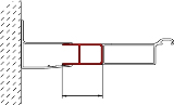 ALVA Una Stockverbreiterung Silber, H=190mm, B=35mm