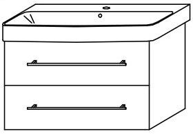 ALVA Una Unterschrank für WT AQKEJUWT80,2 Aus.,74x46x42,5cm,Veruna E.