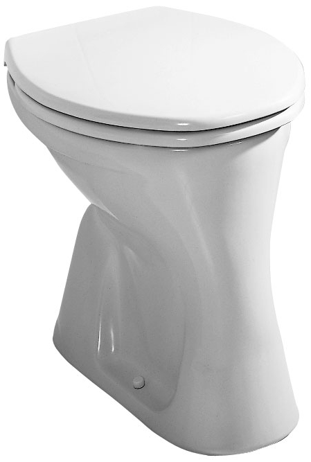 ALVA Una Stand-WC Flachspüler Abgang senkrecht, Weiß