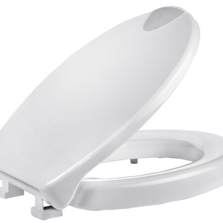 ALVA Varia WC-Sitz mit Sitzerhöhung 5cm, Absenkautom., Edelstahlscharn.,Weiß