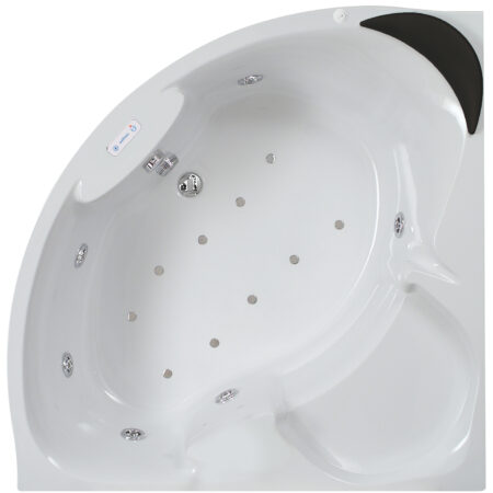ALVA Spa Whirlwanne Eck-Duo 140x140cm, System Plus, Weiß