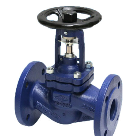 Faltenbalg-Absperrventil DN 32 PN16 PN16 Geh.: EN-JL1040, max.300°C, mit HR