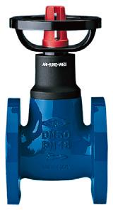 EURO-WEDI Absperrventil DN 32 PN16 GG25 bis 130oC Baulaenge F4 m.Anzeigevorr.