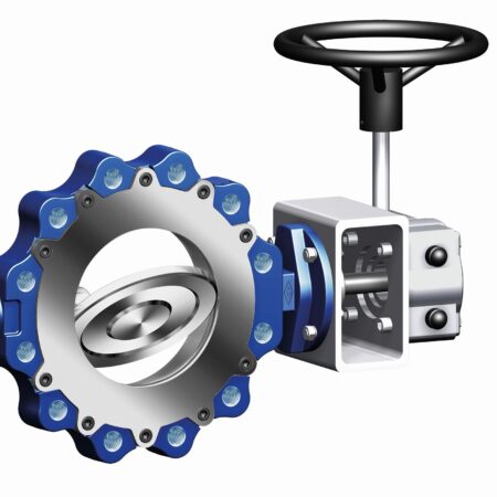 ARI ZEDOX Doppelexz. Anfl.-Klappe PTFE PN16 Disc 1.4408, Geh. 1.0619, DN125, HH