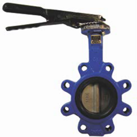 ALVA Anfl-Absperrklappe-L DN100 PN16 GGG Scheibe: D.I. vern. Sitz:EPDM Rasth.