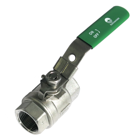ALVA Edelstahlkugelh. M3 2tlg IG 3/4" PN63 voller DG 1.4408 sperrbarer Hebel