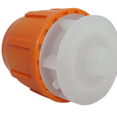 ALVA LWL Endkappe druckdicht PN16 PP transparent/orange 50mm