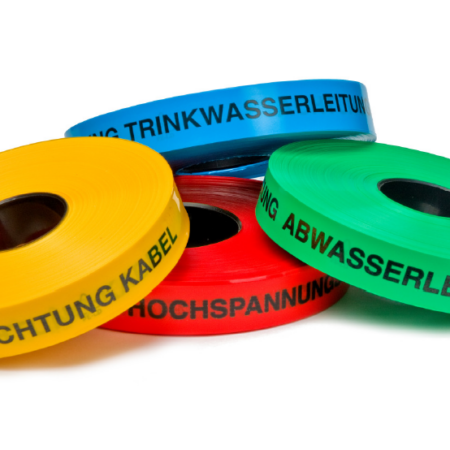 ALVA Trassenwarnband, gelb, Rolle 250m, 40x0,15mm, Achtung Straßenbeleuchtung