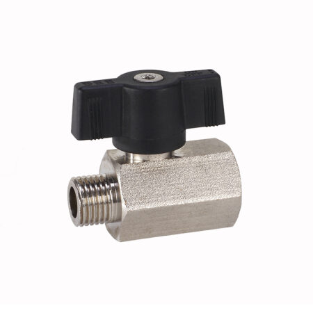 Mini-Kugelhahn Messing 93411-3/8" IG/AG Flügelgriff PN12