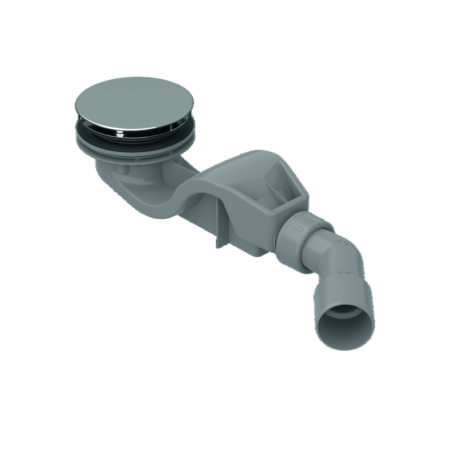BetteSolid 50, seitlich - 0,6 l/s, Ab- und Überlauf, Duschwanne, Duschfläche, 415x120x68 mm, Chrom, Kunststoff