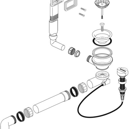 BLANCO Ablaufgarnitur 3 1/2'' mit Ablauffernbedienung