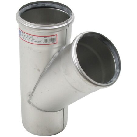 BLÜCHER EuroPipe Abzweiger 45 Grad für liegende Leitung, 1.4301, 50x50mm