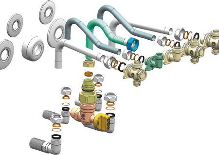 BOSCH Installationszubehör HW-Set-BCR-1, Anschlusssatz für Unterputz-Installation