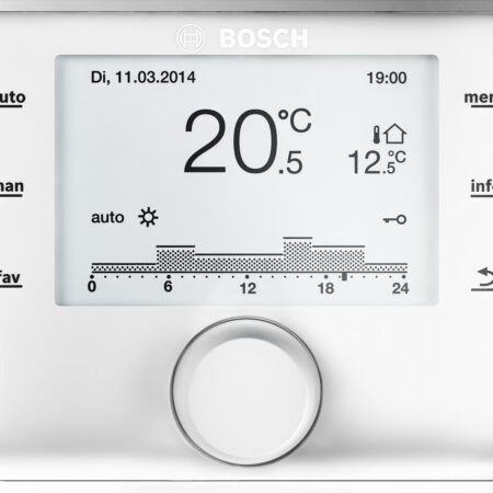 BOSCH Raumtemperaturgef. Regler CR 400, für bis 4 Heizkreise und 2 WW-Ladekreise