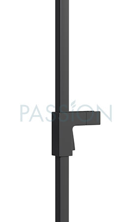 Regenwerk PASSION Brausestange, softedge Schwarz, 950mm, inkl. Montageset