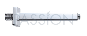 Regenwerk Passion Deckenarm 165 mm, eckig, Messingrosette
