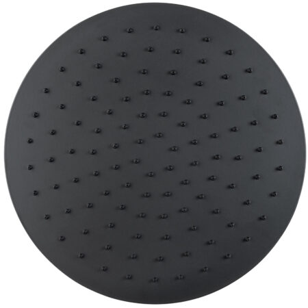 Regenwerk Passion Kopfbrause Edelstahl, Rund, 400 mm, schwarz