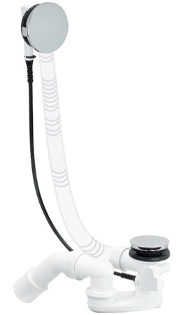 Villeroy & Boch Ab- und Überlaufkombination Zubehör U909604, 200 x 315 x 130 mm, Verchromt