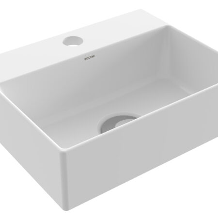 Bocchi Passion  Aufsatz-WT 30x24cm mit Hahnloch, ohne ÜL-Loch, weiß GL