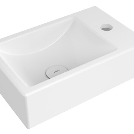 Bocchi Passion Handwaschbecken 37cm Hahnloch re, ohne ÜL-Loch, weiß GL