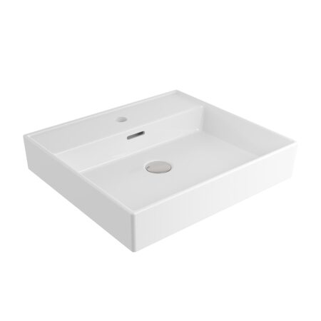 Bocchi Passion Waschtisch 50x46,5cm mit Hahn- und ÜL-Loch , weiß GL