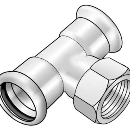 CP447 STEELFIX C-Stahl Press-T-Stück mit Abgang IG 54x3/4"