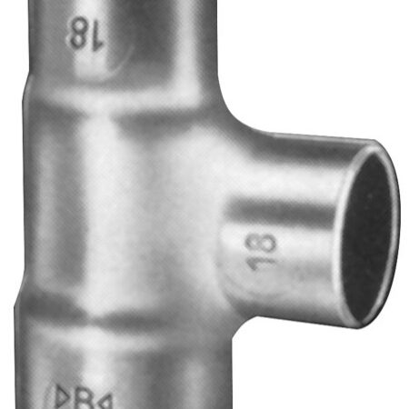 Cu-T-Stueck Fig.5130  22x15x22 mm red.