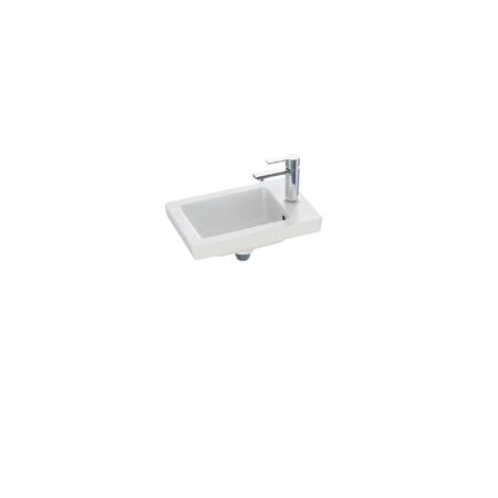 Waschtisch Larghetto Micro 43x27 cm , Porzellan Weiß