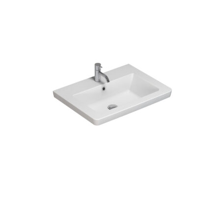 Waschtisch Larghetto 62,7 cm Porzellan Weiß