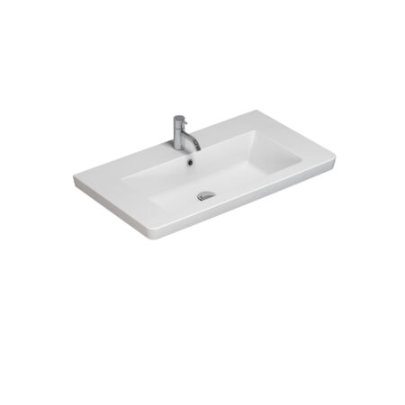 Waschtisch Larghetto 82,7 cm Porzellan Weiß