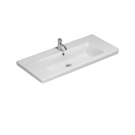 Waschtisch Larghetto 102,7 cm Porzellan Weiß