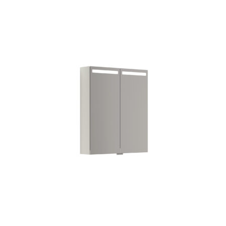 Spiegelschrank Top, 2 Türen 70,4x60 cm, Weiß matt, Steckdose