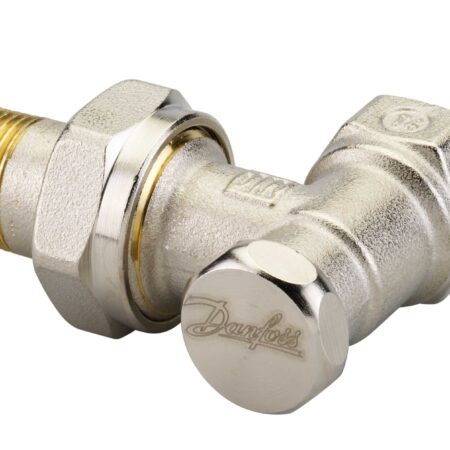 Danfoss RLV-S 10 Rücklaufverschraubung R 3/8, Eck, absperrbar